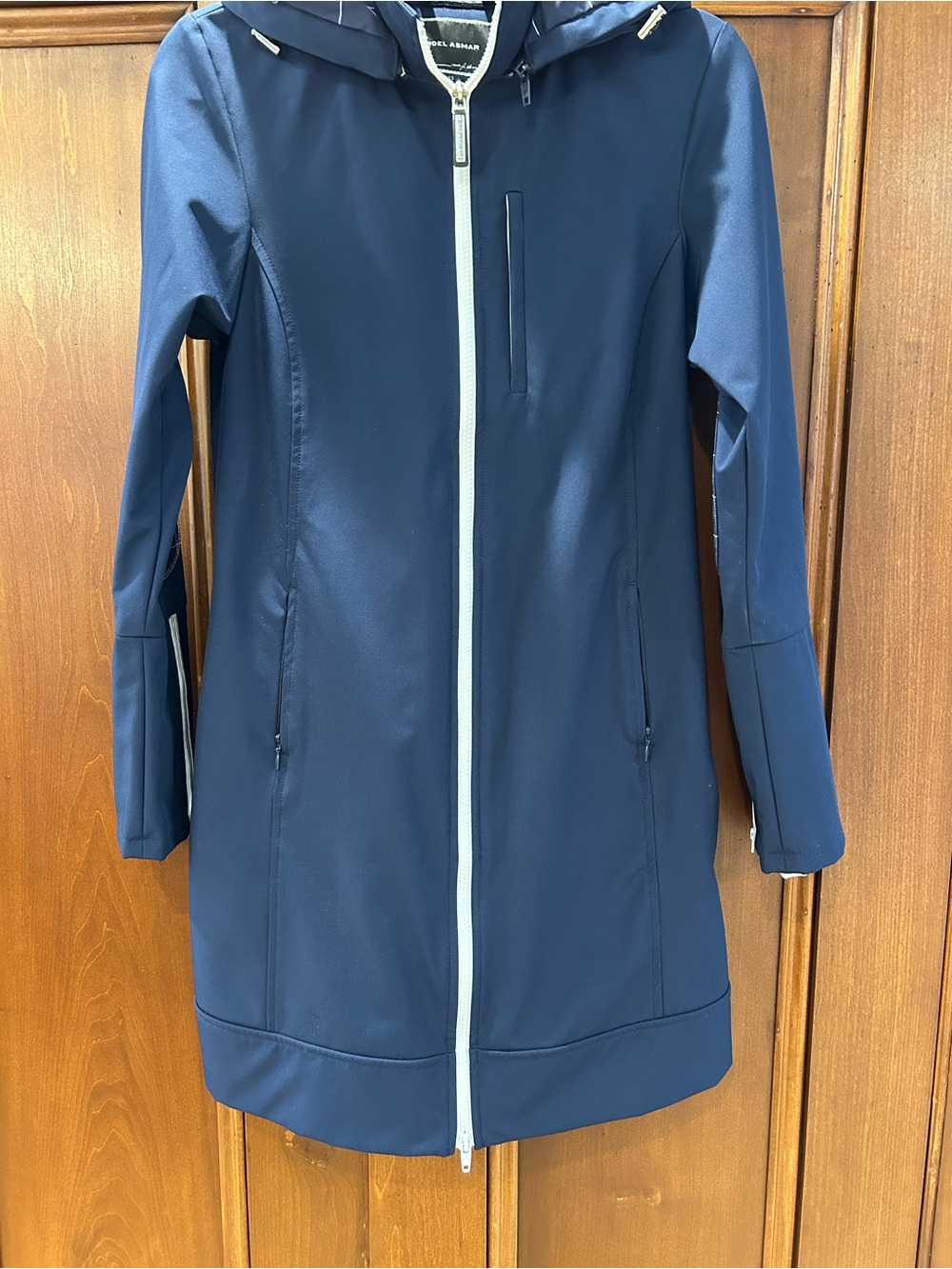 Noel Asmar XS All Weather Rider Navy/White Long Jacket